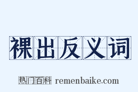 裸出反义词是什么意思的图片